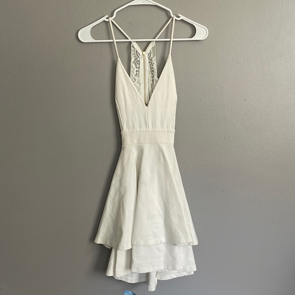 cream lace dress size xs